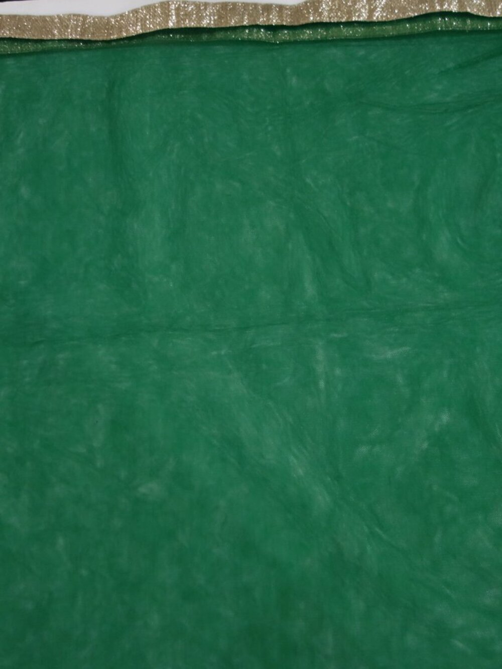 Beautiful Green/Gold Net Fabric Scarf Approximately 90" X 24" New